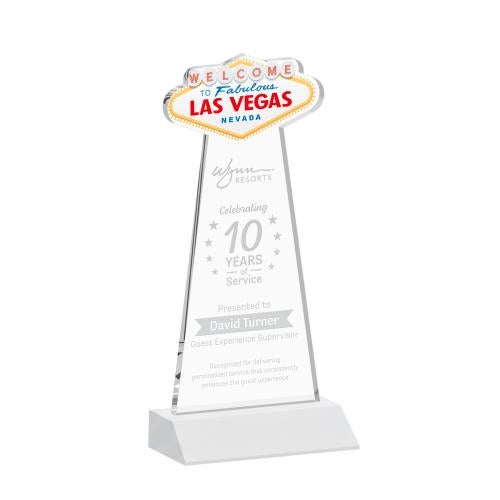 Awards and Trophies - Crystal Awards - Las Vegas White Unique Crystal Award