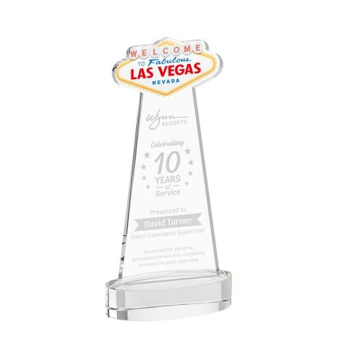 Awards and Trophies - Crystal Awards - Las Vegas Clear on Alberton Base Unique Crystal Award