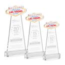 Las Vegas Clear on Alberton Base Unique Crystal Award