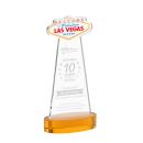 Las Vegas Amber on Alberton Base Unique Crystal Award