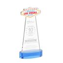 Las Vegas Sky Blue on Alberton Base Unique Crystal Award