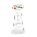 Las Vegas White on Alberton Base Unique Crystal Award