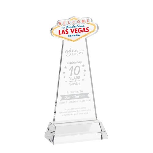 Awards and Trophies - Crystal Awards - Las Vegas Clear on Hartford Base Unique Crystal Award