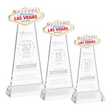 Las Vegas Clear on Hartford Base Unique Crystal Award - Awards and Trophies