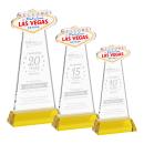 Las Vegas Gold on Hartford Base Unique Crystal Award