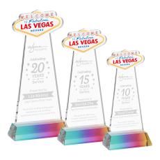 Las Vegas Prismatic on Hartford Base Unique Crystal Award - Awards and Trophies