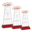 Las Vegas Red on Hartford Base Unique Crystal Award