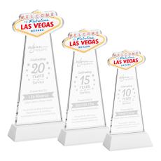 Las Vegas White on Hartford Base Unique Crystal Award - Awards and Trophies