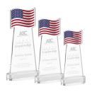 Flag Clear on Alberton Base Unique Crystal Award