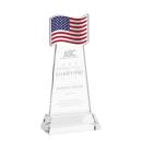 Flag Clear on Hartford Base Unique Crystal Award