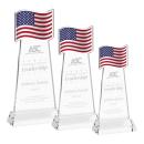Flag Clear on Hartford Base Unique Crystal Award