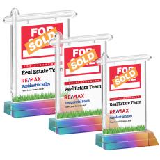 Real Estate Full Color Prismatic Unique Crystal Award - Awards and Trophies