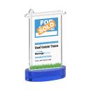 Real Estate Full Color Blue on Alberton Base Unique Crystal Award