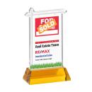 Real Estate Full Color Amber on Hartford Base Unique Crystal Award