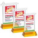 Real Estate Full Color Amber on Hartford Base Unique Crystal Award