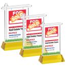 Real Estate Full Color Gold on Hartford Base Unique Crystal Award