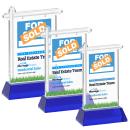 Real Estate Full Color Blue on Hartford Base Unique Crystal Award