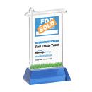 Real Estate Full Color Sky Blue on Hartford Base Unique Crystal Award