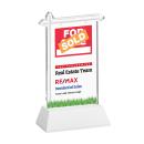 Real Estate Full Color White on Hartford Base Unique Crystal Award