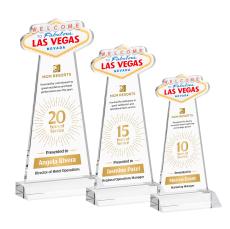 Las Vegas Full Color Clear Unique Crystal Award - Awards and Trophies