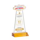 Las Vegas Full Color Amber Unique Crystal Award