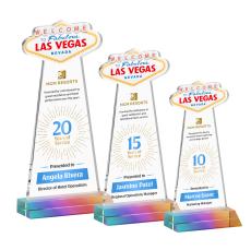Las Vegas Full Color Prismatic Unique Crystal Award - Awards and Trophies