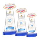 Las Vegas Full Color Blue on Alberton Base Unique Crystal Award