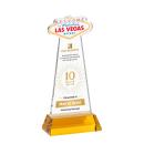 Las Vegas Full Color Amber on Hartford Base Unique Crystal Award