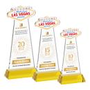 Las Vegas Full Color Gold on Hartford Base Unique Crystal Award