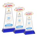 Las Vegas Full Color Blue on Hartford Base Unique Crystal Award
