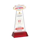 Las Vegas Full Color Red on Hartford Base Unique Crystal Award
