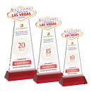 Las Vegas Full Color Red on Hartford Base Unique Crystal Award