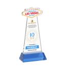Las Vegas Full Color Sky Blue on Hartford Base Unique Crystal Award