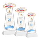 Las Vegas Full Color White on Hartford Base Unique Crystal Award