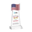 Flag Full Color Clear Unique Crystal Award