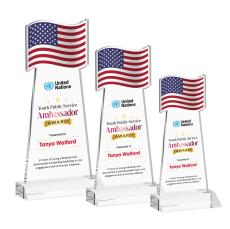 Flag Full Color Clear Unique Crystal Award - Unique Awards
