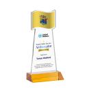 Flag Full Color Amber Unique Crystal Award