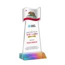 Flag Full Color Prismatic Unique Crystal Award