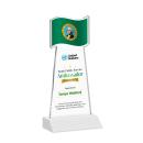 Flag Full Color White Unique Crystal Award