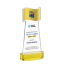 Flag Full Color Gold on Alberton Base Unique Crystal Award
