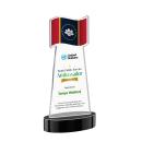 Flag Full Color Black on Alberton Base Unique Crystal Award
