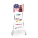 Flag Full Color Clear on Hartford Base Unique Crystal Award