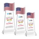 Flag Full Color Clear on Hartford Base Unique Crystal Award