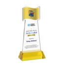 Flag Full Color Gold on Hartford Base Unique Crystal Award
