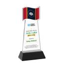 Flag Full Color Black on Hartford Base Unique Crystal Award