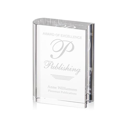 Awards and Trophies - Crystal Awards - Optical Book Rectangle Crystal Award