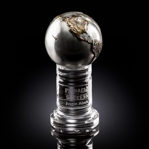 Awards and Trophies - Crystal Awards - Continental Globe Crystal Award