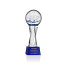 Starburst Blue on Grafton Base Globe Glass Award