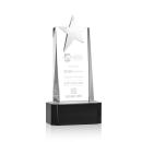 Fanshaw Silver Star Black on Base Towers Crystal Award