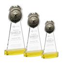 Police Badge Gold on Alberton Base Unique Crystal Award
